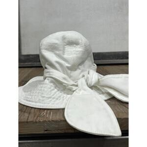 Helen Kaminski Australia Wide-Brim Hat with Tie Sash White One Size